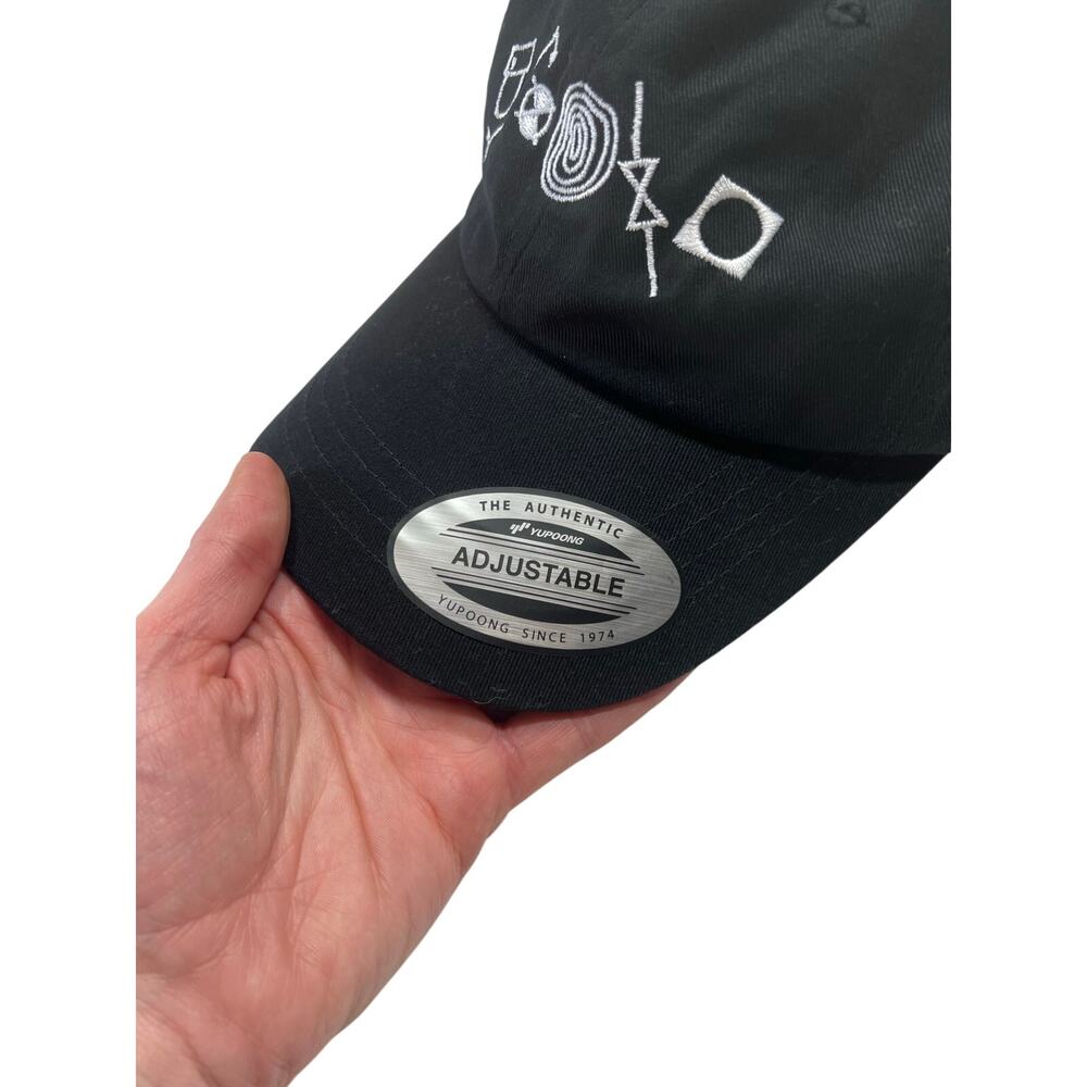 Desk Crits Monochrome Line Hat – Black Minimalist Dad Cap – One Size (NWOT) - Picture 5 of 6